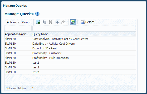 Schermata per la creazione di nuove query, come descritto nei passi che seguono.