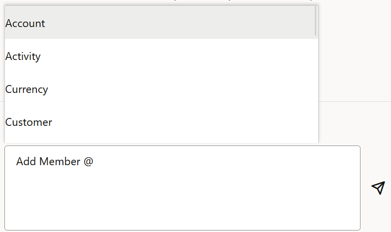 使用可能なメンバーのポップアップを使用してメンバーを追加するスマート検索のユーザー要求