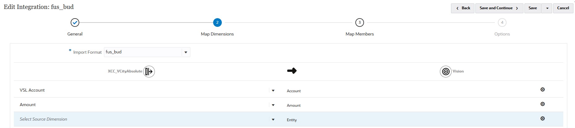 イメージはディメンションのマッピング・ページを示します。 イメージはディメンションのマッピング・ページを示します。