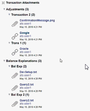 전체 목록을 표시하도록 확장된 트랜잭션 첨부파일