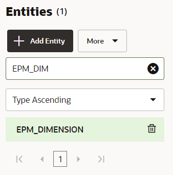 EPM_DIMENSION에서 차원 제거