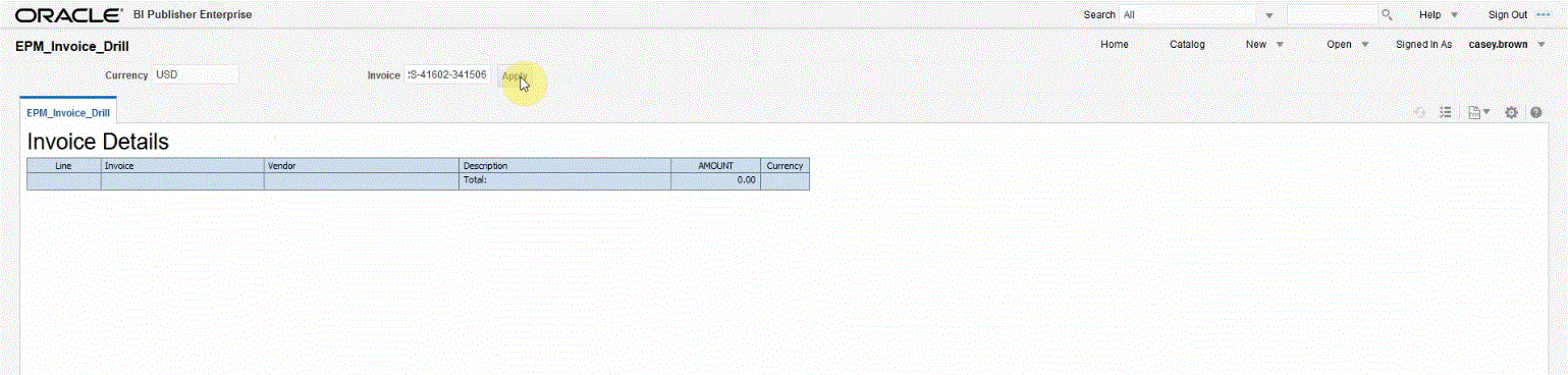 Currency 및 Invoice 매개변수 이미지