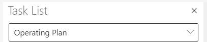 De pijl waarop u klikt om een dropdownlijst met andere takenlijsten te bekijken