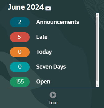 captura de tela do Painel Bem-Vindo na p&aacute;gina inicial