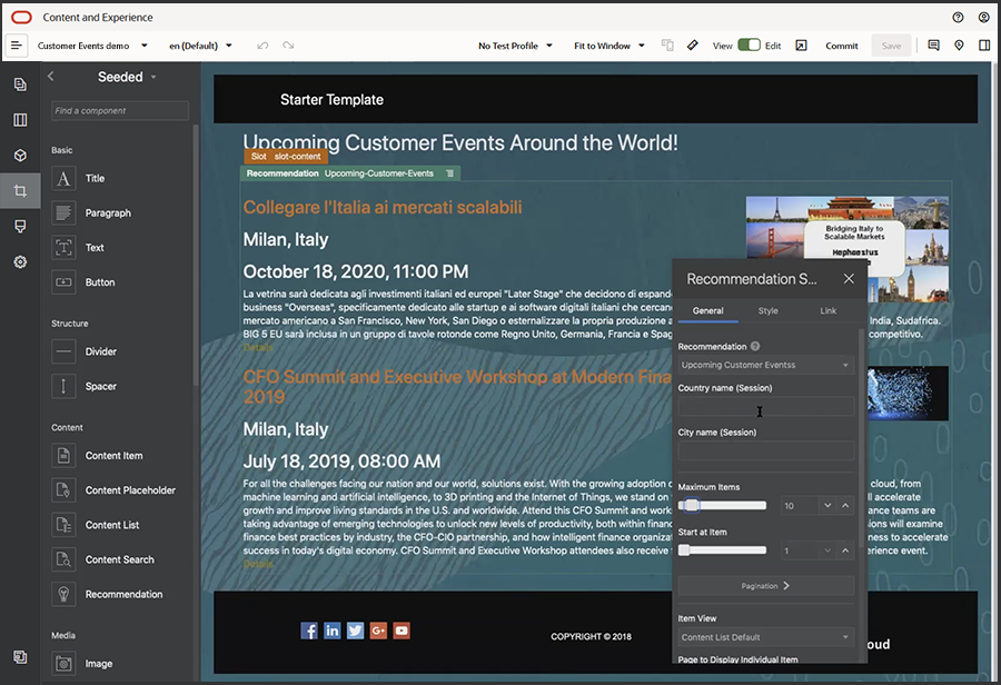 Posicionamento do Site builder