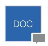 Documento com ícone de conversa