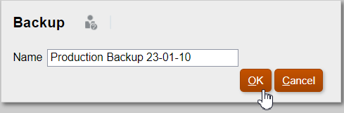 nome do backup