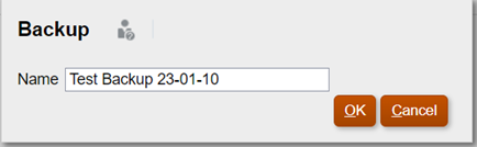 nome do backup de teste