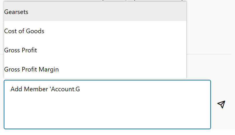 Solicita&ccedil;&atilde;o do usu&aacute;rio utilizando uma Pesquisa Inteligente com a op&ccedil;&atilde;o Gearsets selecionada na lista pop-up