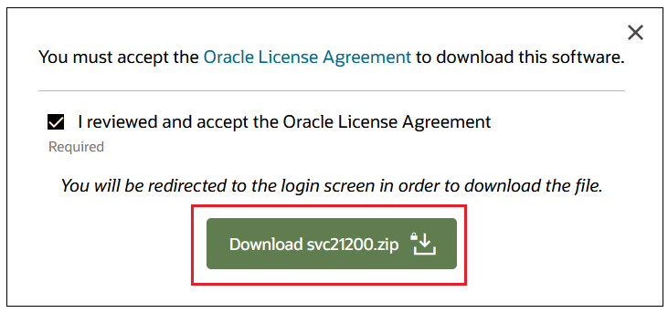 Tela do Contrato de Licença do Smart View