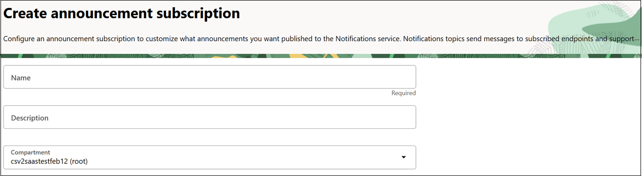 Adicionar Nome, Descrição e Compartimento