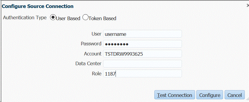 A imagem mostra a tela Configurar Conexão de Origem