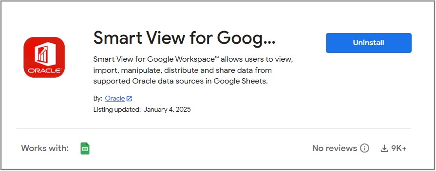 Exibe as informações da Listagem Atualizada na extensão do Smart View.
