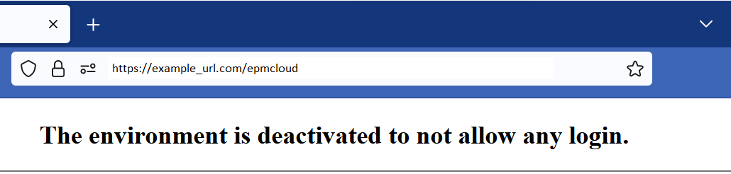 A mensagem que é exibida se o cliente OAuth estiver desabilitado