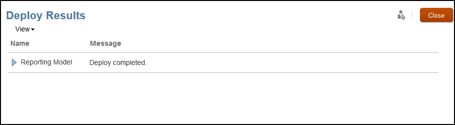 Os Resultados da Implantação são exibidos.