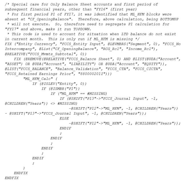 Exemplo de script de cálculo do Bloco de Dados