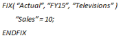 Exemplo de Fix do Essbase 3