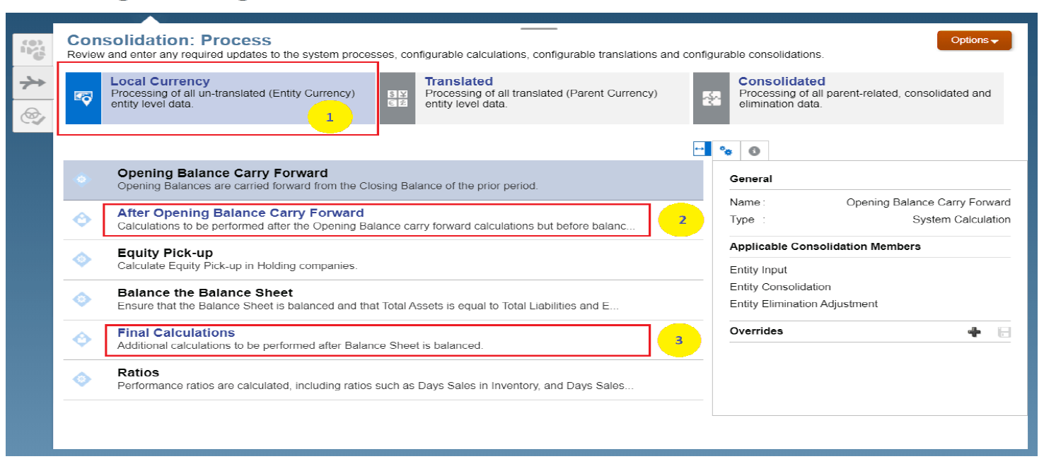 Exemplo 1 da tela de cálculos configuráveis