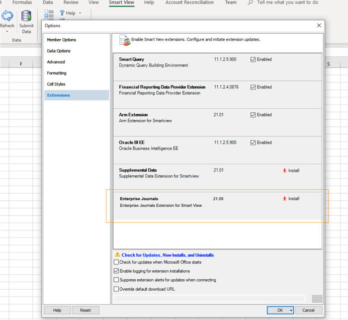 Reinstalação do Enterprise Journals