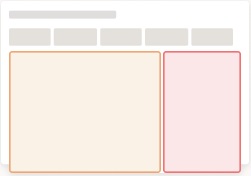 layout de dashboard com 2 painéis