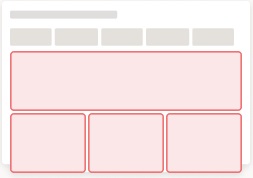 layout de dashboard com 4 painéis