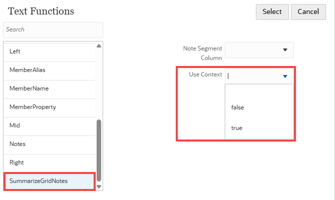 将 "Use Context"（使用上下文）设置为 True 或 False