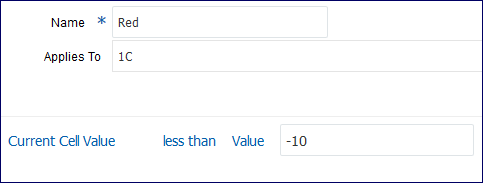 屏幕截图中显示了公式“当前单元格值 < -10”。