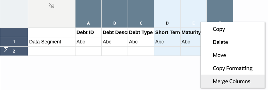 在此表中，D 列中是 "Short Term"（短期）属性，E 列中是 "Maturity Time"（到期时间）属性。