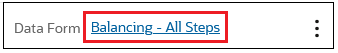 已選取「平衡 - 所有步驟」連結的「資料表單」欄位