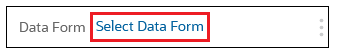 內含「選取資料表單」連結的「資料表單」欄位