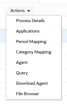影像顯示「動作」功能表中的「應用程式」選項。