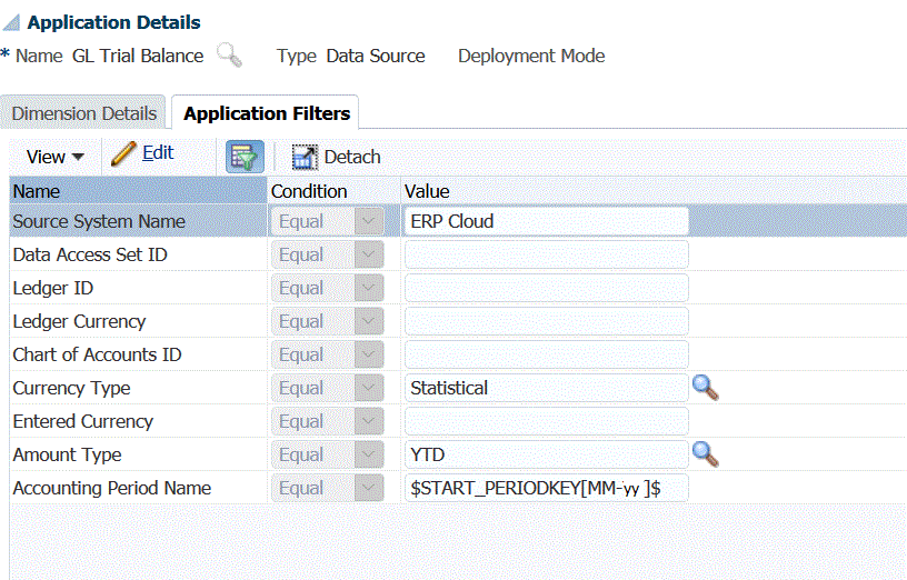 影像顯示「應用程式篩選條件」頁面。