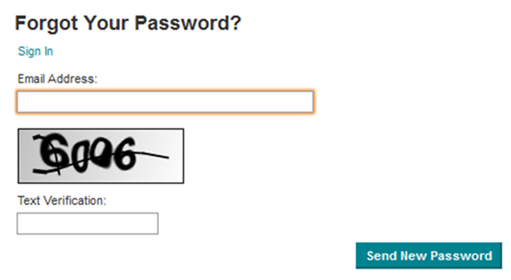 Forgot Password panel