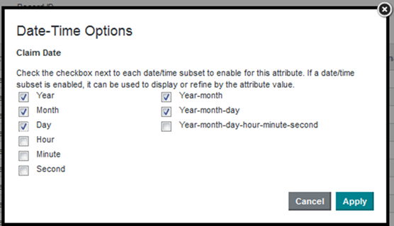 Date-Time Options dialog