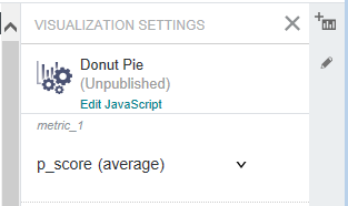 Show where the Edit JavaScript link is located in the Visualization Settings menu