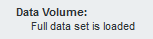 Data Volume shows that full data set is loaded.