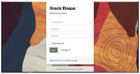 An image of the Eloqua login page.