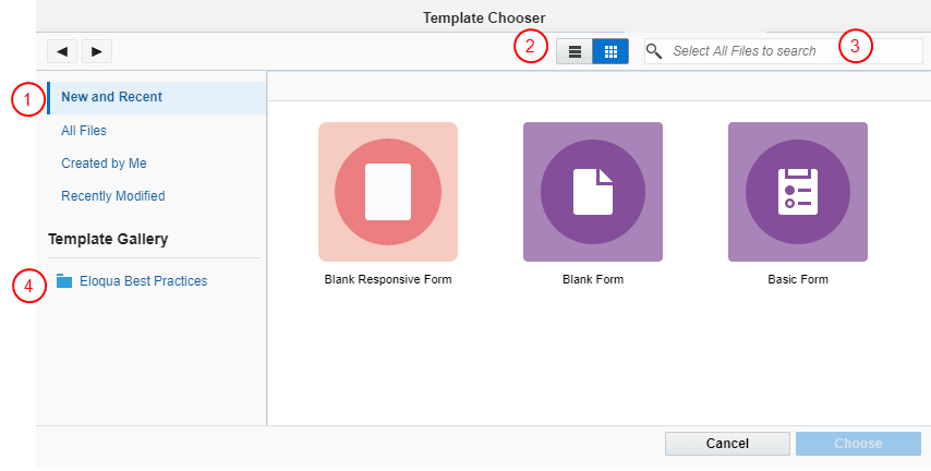 An image of the view icons with the grid view selected.