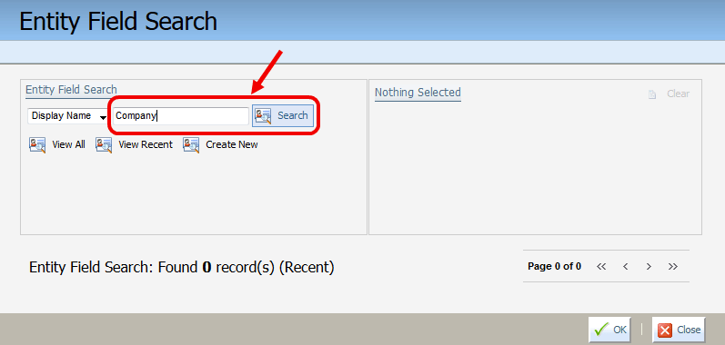 An image of the Contact Search field.