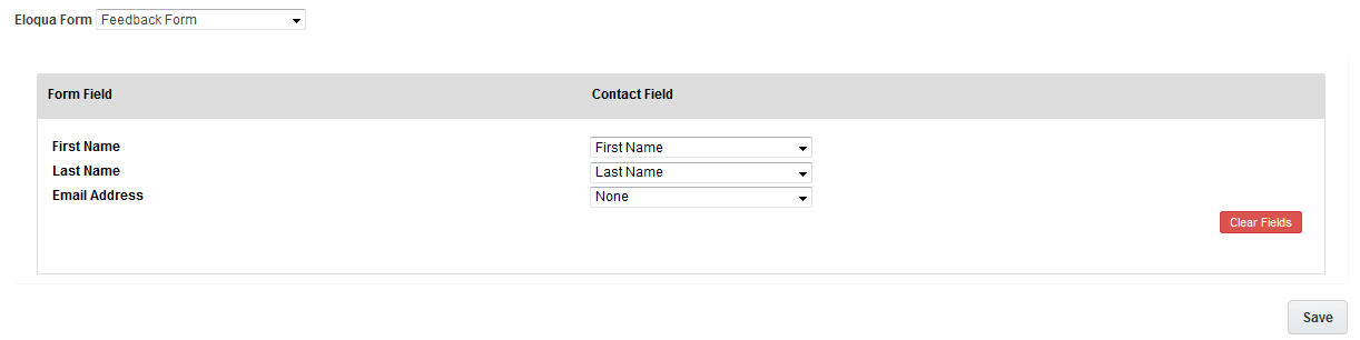 An image of the Form Submit Configuration window.