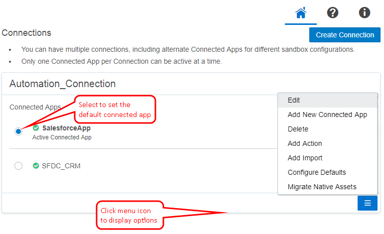 An image of the Connections Configuration window.
