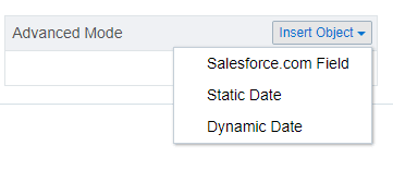 An image of Advanced Mode's Insert Object options.