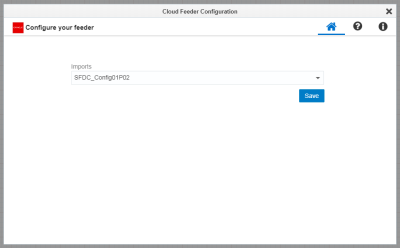 An image of the Cloud Feeder Configuration dialog.