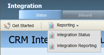 An image of the Reporting drop-down menu.