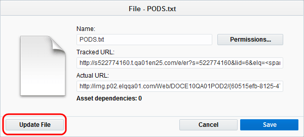 An image of the Update File button.