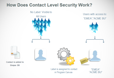 An image of a flow chart explaining how contact level security work.