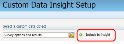 An image highlighting the button to add a custom object to your Insight reports