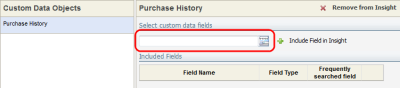 A image of the select a custom object data field circled. 