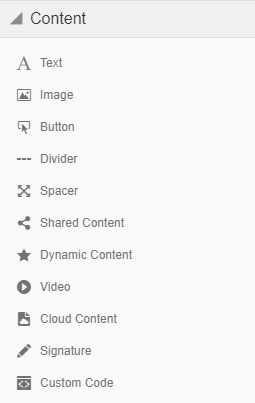An image of the content block options