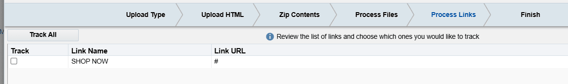 An image of the Process Links step.